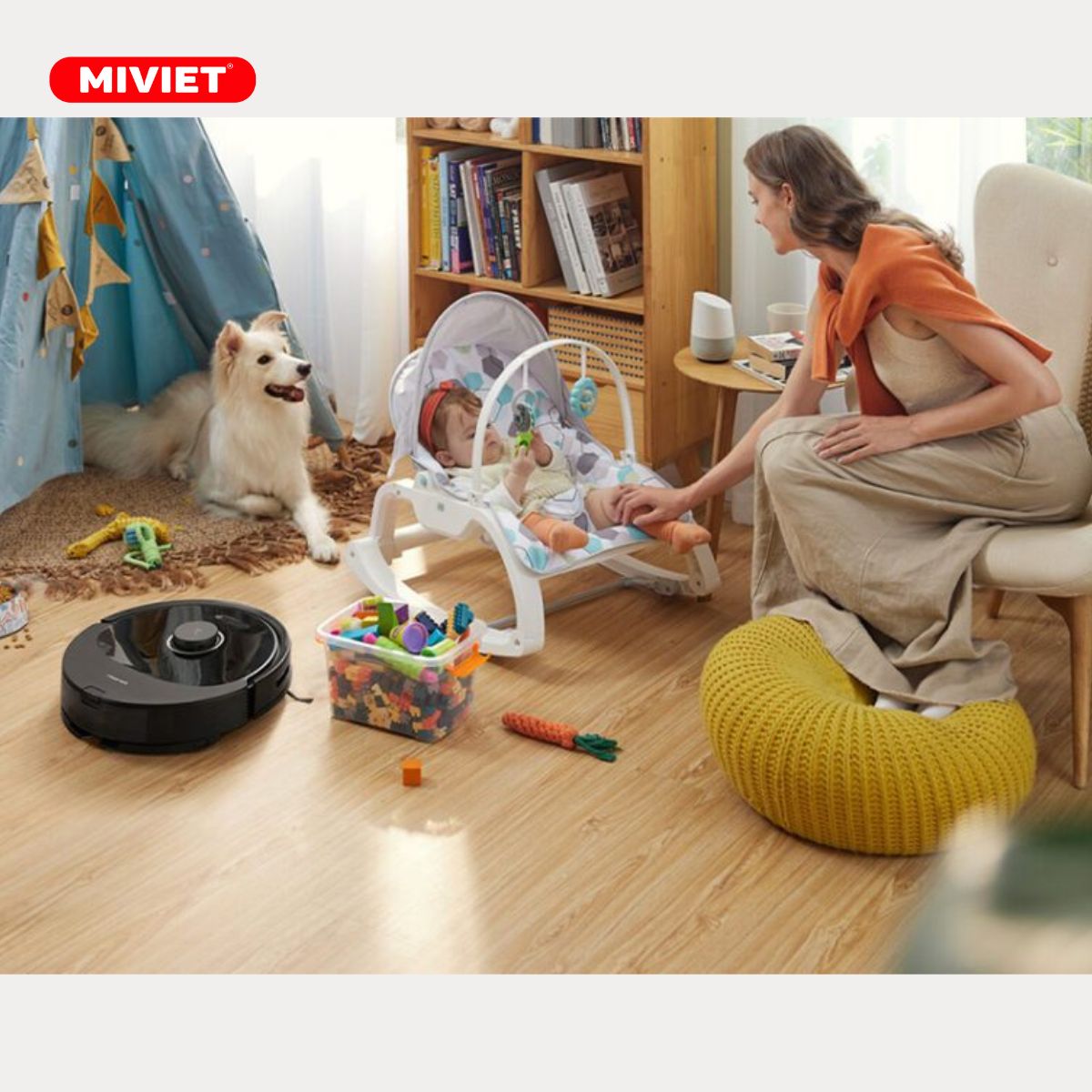 Robot hút bụi lau nhà Roborock Q8 Max Plus - Quốc tế - BH 24 tháng Pin khỏe, có khả năng làm việc liên tục