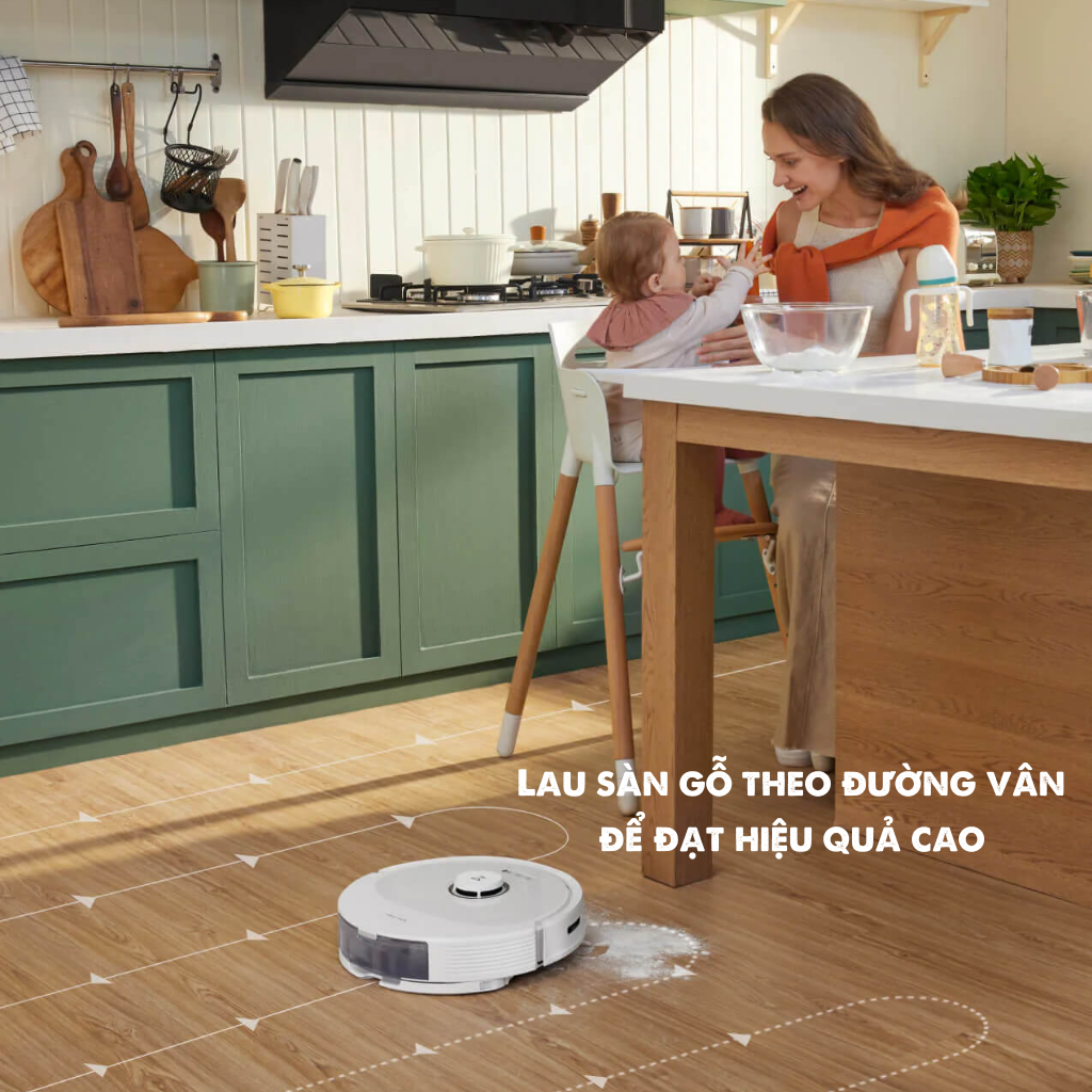 Robot hút bụi lau nhà Roborock Q8 Max Plus - Quốc tế - BH 24 tháng Công nghệ lau tiên tiến