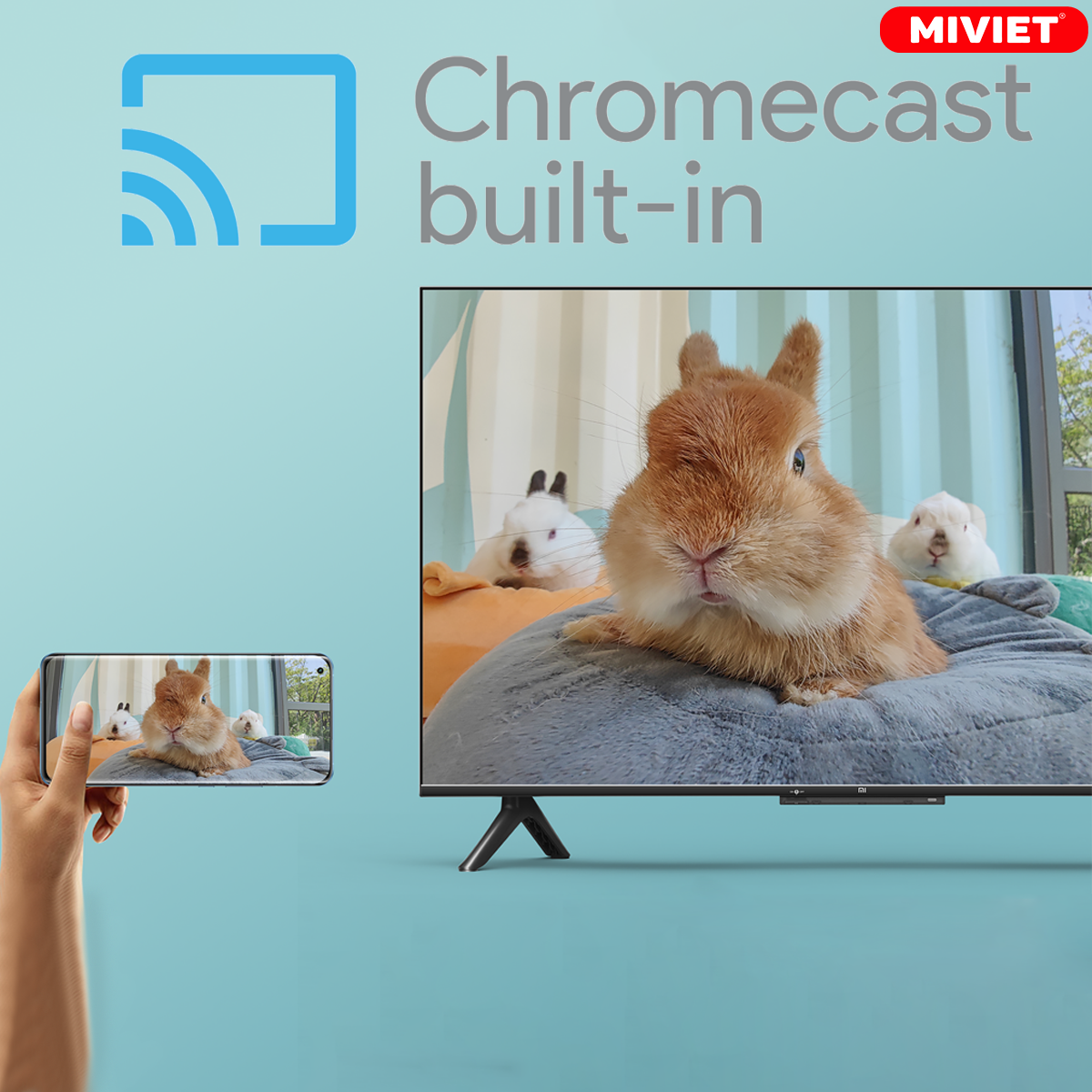 Tivi Xiaomi 43 inch FHD - Bản Quốc Tế - Chính Hãng Xiaomi Việt Nam - BH 24 Tháng - Full VAT Chromecast Bult-in, kết nối với chiếc smarthpone của bạn