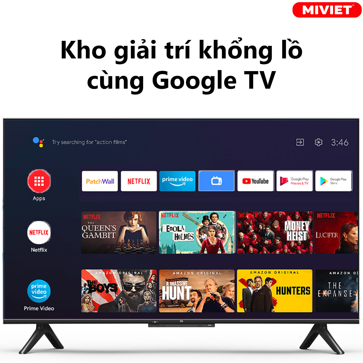 Tivi Xiaomi 43 inch FHD - Bản Quốc Tế - Chính Hãng Xiaomi Việt Nam - BH 24 Tháng - Full VAT Kho giải trí khổng lồ với Android TV