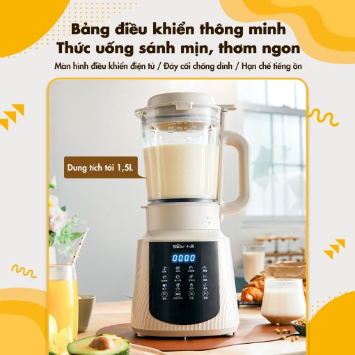 Máy làm sữa hạt đa năng Bear PBJ-C16Q8 (1,5 lít) - Hàng chính hãng - Tiếng Anh/Việt - BH 18 tháng - Full VAT