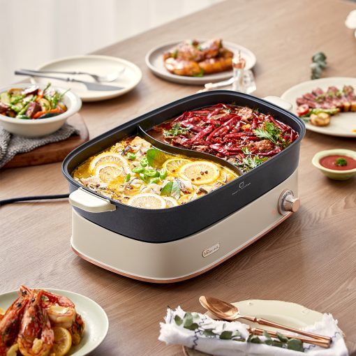 Nồi lẩu hai ngăn Bear DHG-D65A1 - Hàng chính hãng - Tiếng Anh/Việt - BH 18 tháng - Full VAT