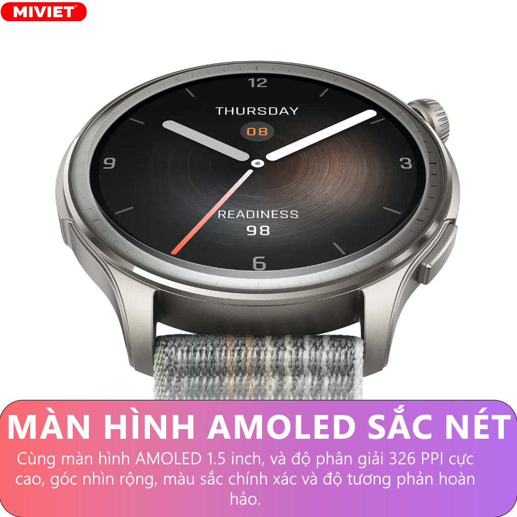 Đồng hồ thông minh Amazfit Balance - New 2024 Màn hình Amoled đồng hồ Amazfit Balance mang lại hình ảnh sắc nét
