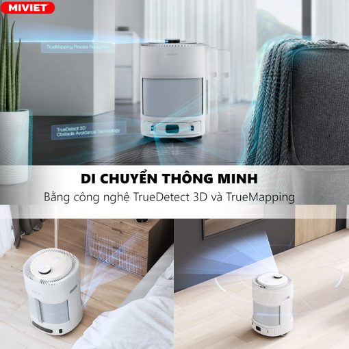Robot lọc không khí Ecovacs Airbot Andy Pro di chuyển thông minh với công nghệ TrueDetect 3D va True Mapping
