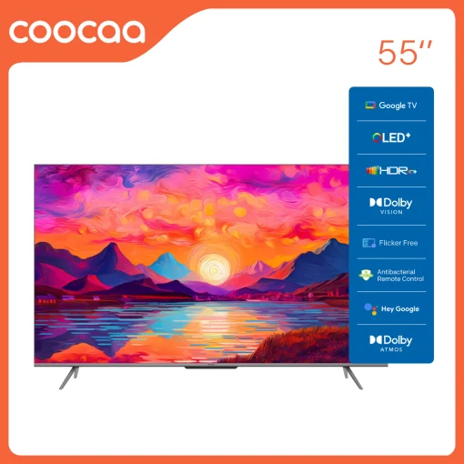 Google Tivi Coocaa 55Y72 Pro 4K QLED 55 inch - Quốc Tế - Hàng Chính Hãng