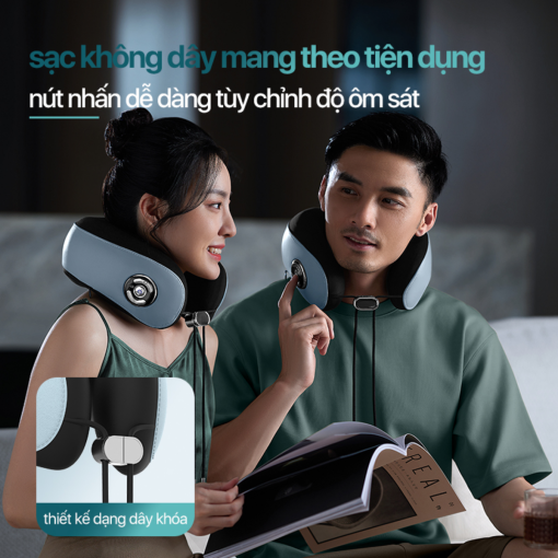 Máy massage cổ vai gáy PHILIPS PPM3304 sạc không dây tiện lợi