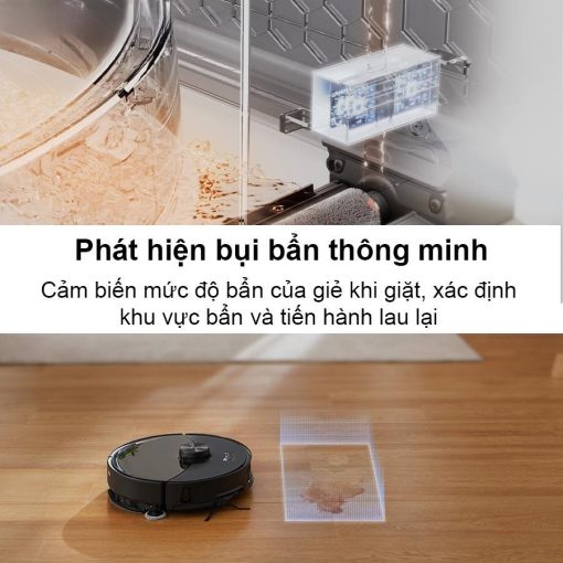 Robot lau nhà hút bụi Roborock S8 MaxV Ultra - Bản quốc tế - Chính hãng (Trắng/ Đen)