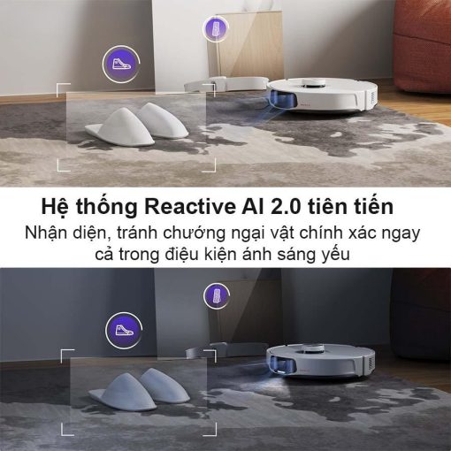 Robot lau nhà hút bụi Roborock S8 MaxV Ultra - Bản quốc tế - Chính hãng (Trắng/ Đen)
