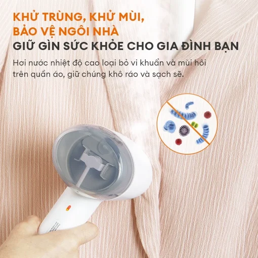 Bàn ủi hơi nước cầm tay Gaabor GS1200M-WH01A khử trùng