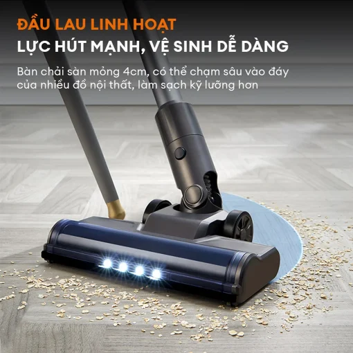 Máy hút bụi không dây Gaabor VCL10E-BK01A lực hút mạnh
