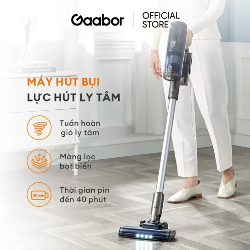 Máy hút bụi không dây Gaabor VCL10E-BK01A ly tâm