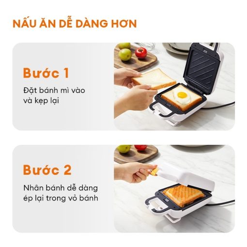 Máy kẹp sandwich SM60M-WH01A sử dụng dễ dàng