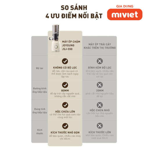 Máy ép chậm Joyoung JSJ-550 | Dung tích 800ml | Công suất 120W