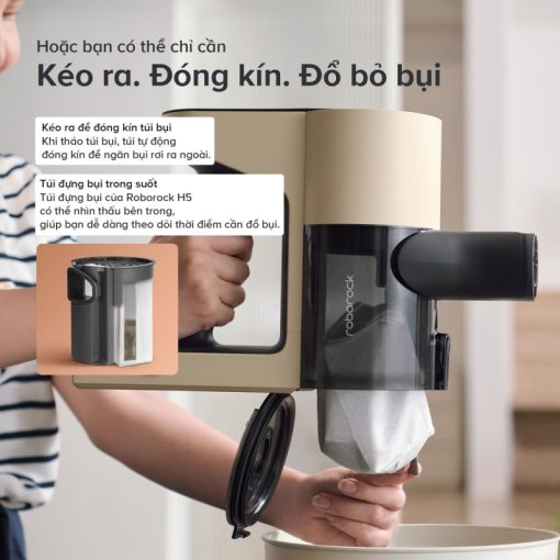 Máy hút bụi lau nhà khô và ướt Roborock H5 - Chính hãng